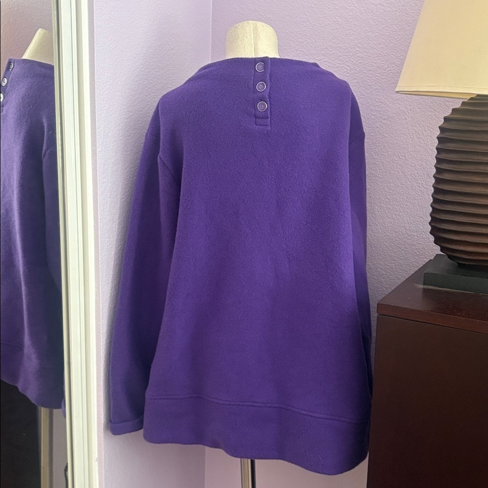 Talbots Plus Fleece Pullover - Picture 2 of 4